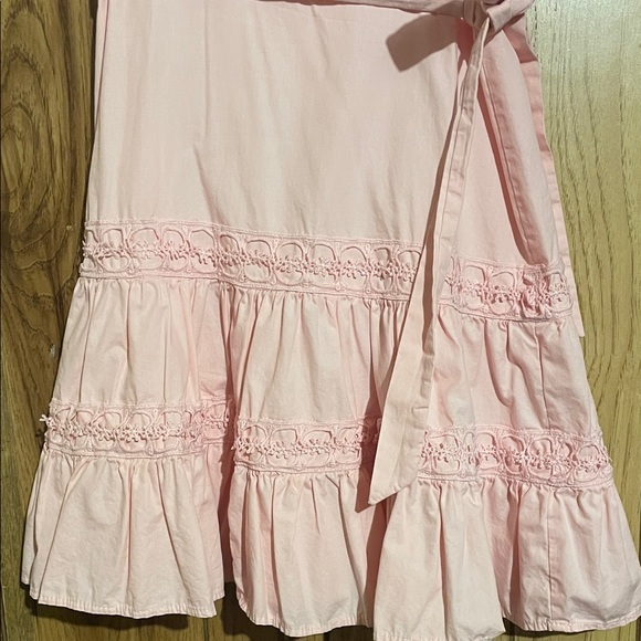Pink Ruffled Dress with Belt - Picture 3 of 4